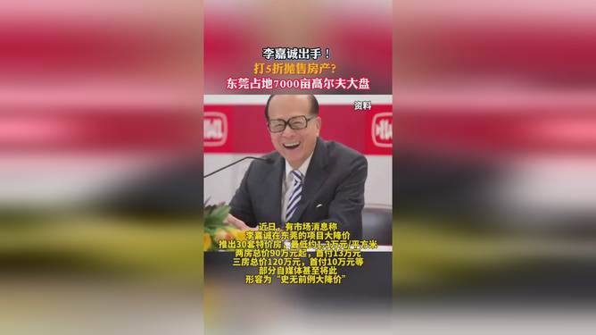 李嘉诚再度出手，楼盘打折抛售背后的商业策略与未来展望