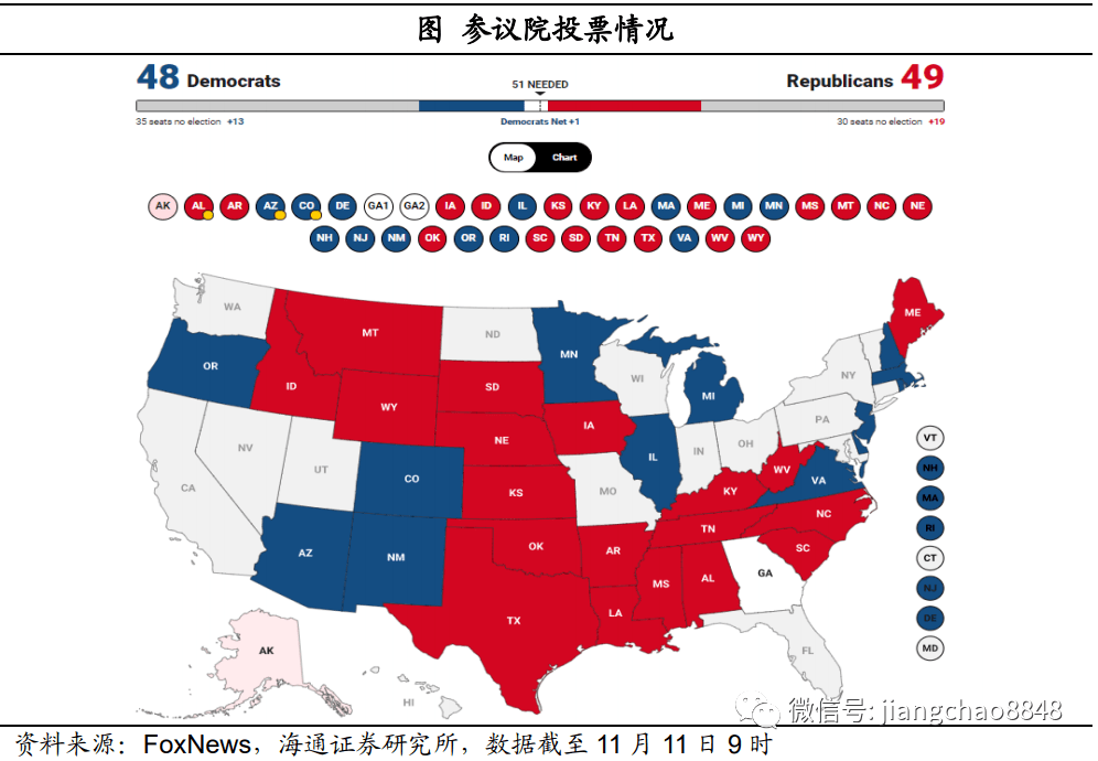 美国大选最新动态，墙上的地图见证温馨等待中的小风波